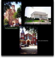 Smithsonian Castle, Arts and Industries, Lincoln Memorial