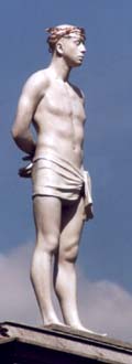 Mark Wallinger's Ecce Homo on the fourth plinth in Trafalgar Square 1999